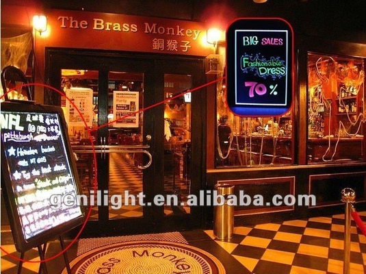 Anpassbares LED-Schreibbrett mit gelöschtem Neonschild
