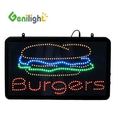 Leistungsnachweis ABS Open-Mold BURGERS KEBABS LED-Schild für individuelle Größe und Farbe