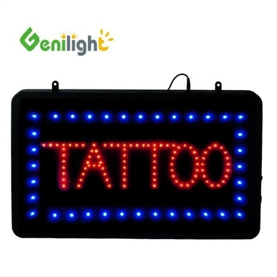 LED Tattoo Piercing Neon Offener Schild mit Design Rechteck Form und Epoxidharz Material
