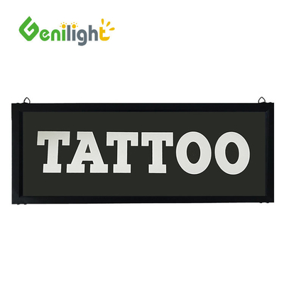 LED Tattoo Piercing Neon Offener Schild mit Design Rechteck Form und Epoxidharz Material