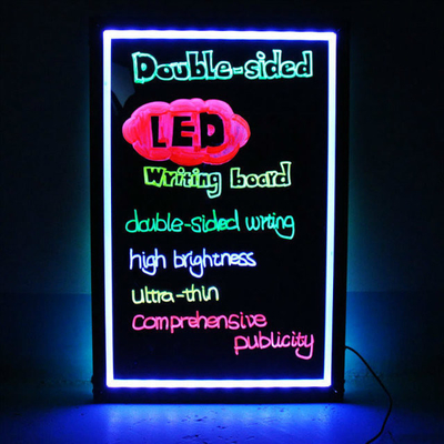 Gute Windschutzfähigkeit Blinkende Fernbedienung Beleuchtete Löschbare Neon-LED-Nachrichtenspeicher Schreibtafel