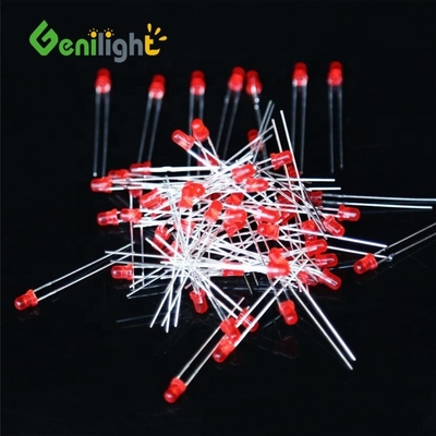 3Mm F3 Rote LED-Diode DC3V 20MA Ampullelampen Komponenten Strom Maximal keine