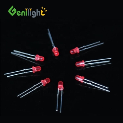 3Mm F3 Rote LED-Diode DC3V 20MA Ampullelampen Komponenten Strom Maximal keine
