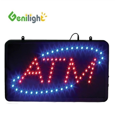 Genilight 22 * 13 Zoll Super Helligkeit LED Check Bargeld Brief Neon offenes Schild für Innenräume