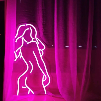 angepasste Lady Neon Schild mit Acryl-Rücklage rosa Silikon LEDs Lebensdauer 50000 Stunden