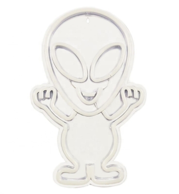 Maßgeschneiderte Werbung für Geschäfte LED-Neon-Schild mit Alien-Design und Acrylmaterial