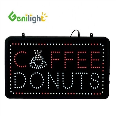 Safe Voltage LED Kaffee Donuts Shop Sign Genilight Innenraum 22*13 Zoll mit SDK Funktion