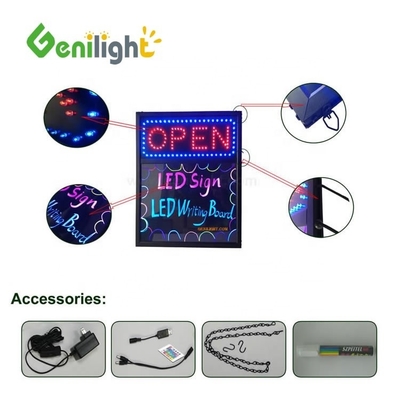 Rechteckiges LED-Offenschild Neonleuchtschilder für Schaufenster Led-Schild Led-Schreibbrett