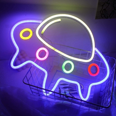 5V-Neonlampen für Bar Große blaue UFO Raumschiff Wandkunst 50000 Stunden Lebensdauer