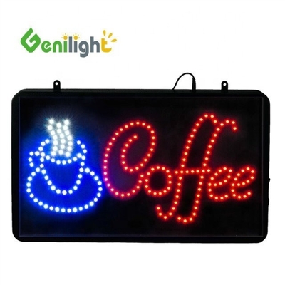 Genilight Indoor 22*13 Zoll LED Cafe Offener Schild mit Stromsparung und SDK-Funktion