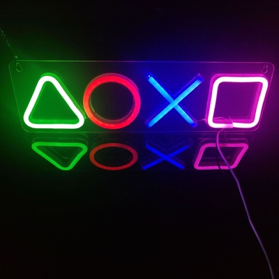 Verbessern Sie Ihr Spielzimmer mit bunten LED-Neonlichtern 42*12,5cm USB-betriebene Wanddekoration