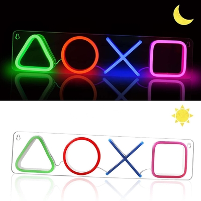 Verbessern Sie Ihr Spielzimmer mit bunten LED-Neonlichtern 42*12,5cm USB-betriebene Wanddekoration