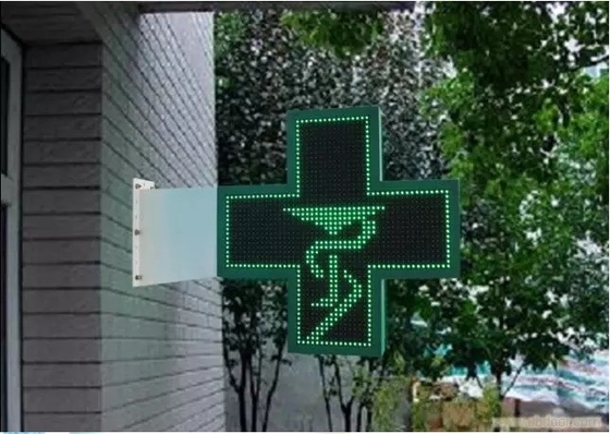 P16 P20 Pixel 3D LED Apotheke Kreuzschirm Zeichen mit RS232 HF-Steuerung Kommunikation
