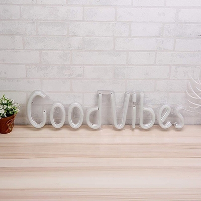 27.5*15cm Custom Blau Gute Vibes Neonschild für Schlafzimmer Wanddekoration USB-betriebene Beleuchtung