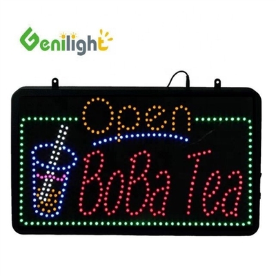 Indoor RGB Custom Super Light LED Letter Ba Ba Tee Offenes Neonschild für Saftgeschäft Energie