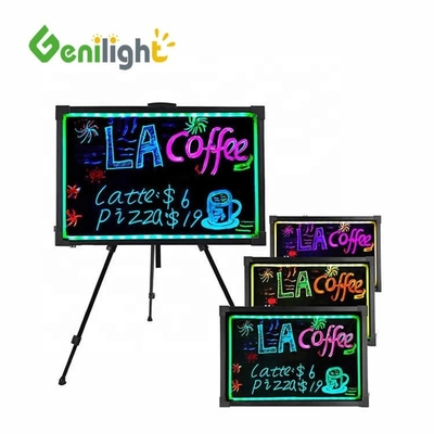 Innere Kreideplatten, Rechteck, gehärtetes Glas, LED-Schriftzeichen mit Acrylfläche