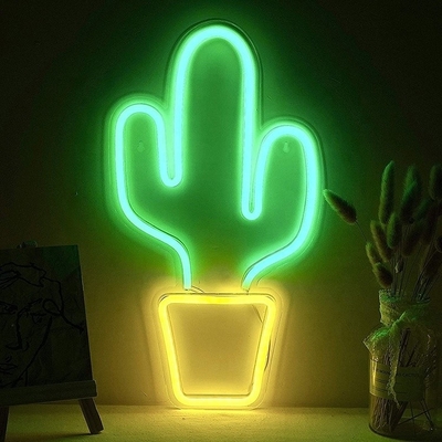 USB-betriebenes LED-Neon-Schild für Schlafzimmerdekor Große Kaktusform für Kinder Jugendliche Jungen Mädchen Schlafsaal