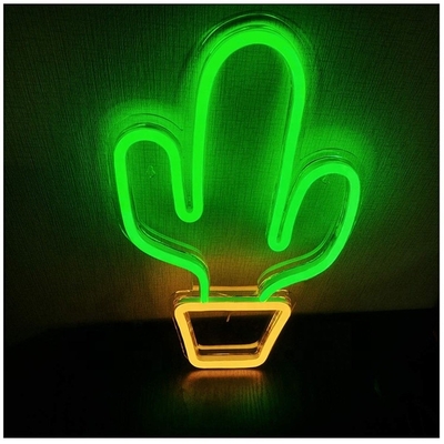 USB-betriebenes LED-Neon-Schild für Schlafzimmerdekor Große Kaktusform für Kinder Jugendliche Jungen Mädchen Schlafsaal