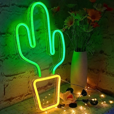 USB-betriebenes LED-Neon-Schild für Schlafzimmerdekor Große Kaktusform für Kinder Jugendliche Jungen Mädchen Schlafsaal