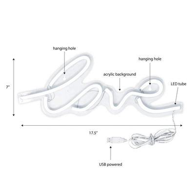 50000 Stunden Lebensdauer Business Neon-Schild Großes LED-Liebeslicht für personalisiertes Design