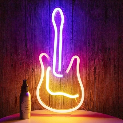 3D-Gitarren-Neonzeichen für Musikstudio