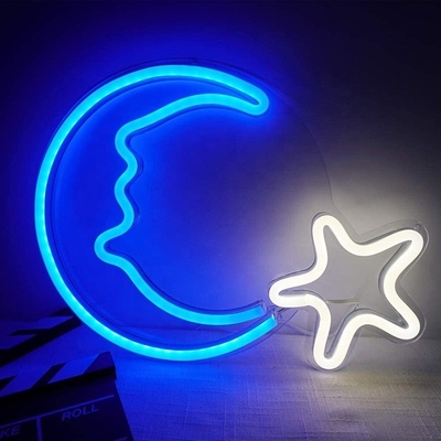 LED-Mondstern-Neonlicht für Festivaldekorationen Lebensdauer 50000 Stunden Stromverbrauch 1