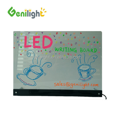 Innenraum Mini RGB Transparent LED Schreibbrett Panel Größe 20 * 30cm für die Shop-Display