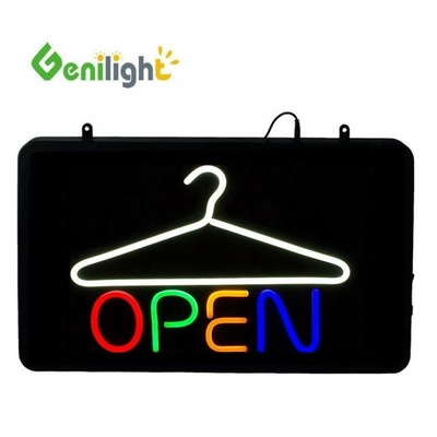 Energieeinsparung Custom LED Offener Schild Genilight Innenraum für Reinigungsgeräte 3 Blitzmodi