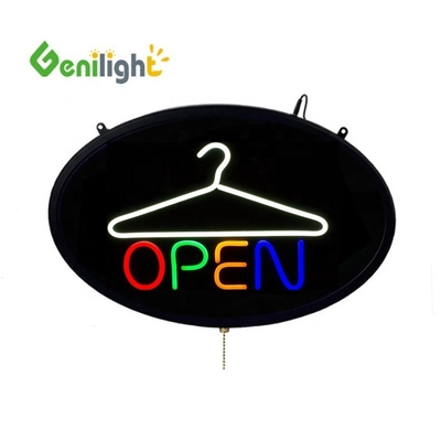 Energieeinsparung Custom LED Offener Schild Genilight Innenraum für Reinigungsgeräte 3 Blitzmodi