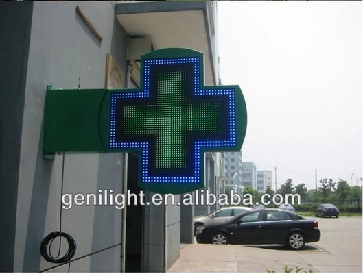 3D-Animation LED-Display Attraktives Led-Apotheke-Kreuzbildschirm mit 1280 / 2560 Punkten