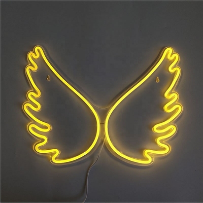 45*34cm Angel Wing Neon Zeichen für Wanddekoration in Mädchen Schlafzimmer Kinderzimmer Hochzeit Energie