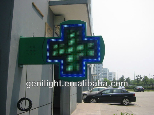 High Brightness LED Apotheke Cross Display Board mit 800*800mm Bildschirmgröße