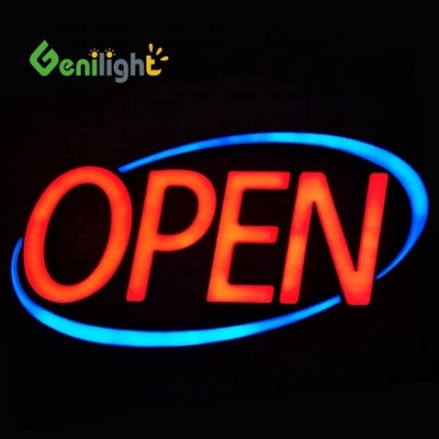 Jumbo ULTRA BRIGHT LED OPEN SIGN Blinkend Scrolling Modes Rot/Blau Perfekt