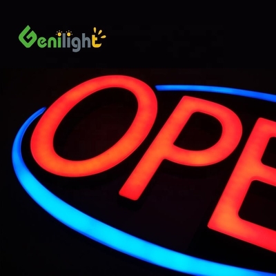 Jumbo ULTRA BRIGHT LED OPEN SIGN Blinkend Scrolling Modes Rot/Blau Perfekt