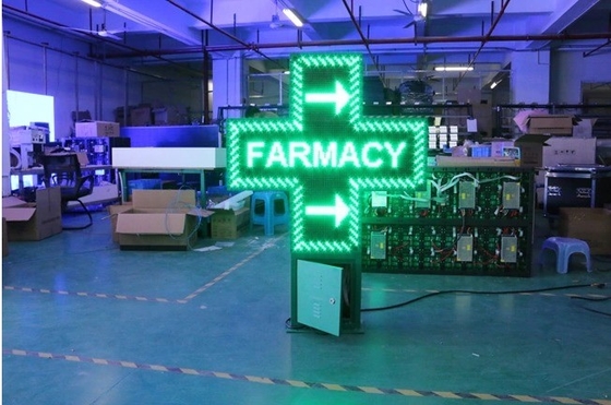 ODM Vollfarbiges LED-Kreuz Apothekenzeichen mit WIFI-Steuerung und 1G-Pixel-Konfiguration