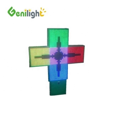 Blickwinkel H/V P16 P20 Pixel 3D LED Apotheke Kreuzschild für den Außenbereich