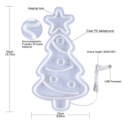 Xmas LED-Schildleuchten Fensterleuchten Festivalleuchten für Heimdekoration Bar Weihnachtsbaum Neonschilder