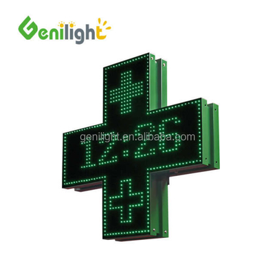 Outdoor Grüne LED Apotheke Schild P10 P16 P20 P25 RF WIFI 1024*1024mm Helligkeit ≥6000CD