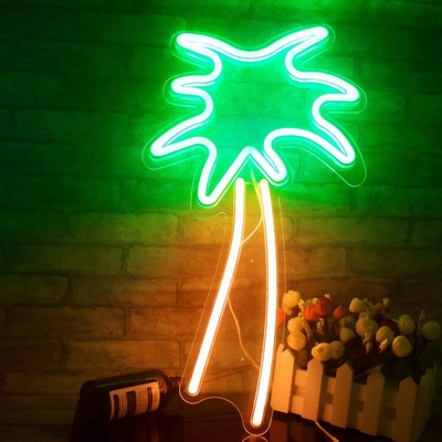 Große Kokosnussbaum Neon Schild LED Flex Neon Licht USB-betrieben Nachtlicht für Kinderzimmer Spannung 5V
