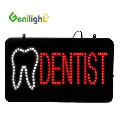 Genilight Custom Zahnarzt Animated LED Neon Zeichen mit Zahn Logo hohe Kontrastquote