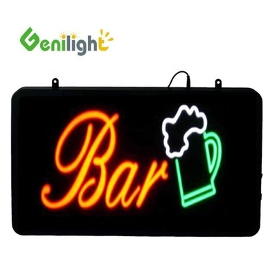 Neon-BAR-Schild für Bars und Pubs Rechteck Form 0 Stromverbrauch Bierbecher Logo