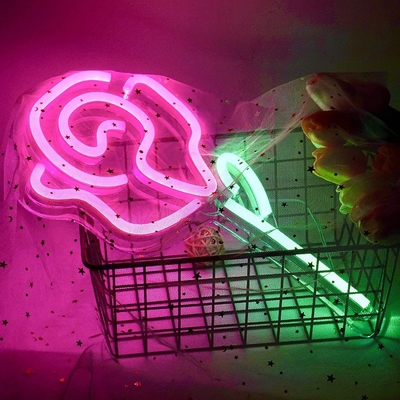 50000 Stunden Lebensdauer LED-Neon-Schildlicht mit personalisierter Blumenrose