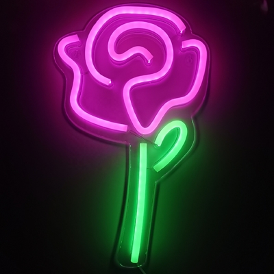 50000 Stunden Lebensdauer LED-Neon-Schildlicht mit personalisierter Blumenrose