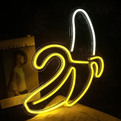 Customized Banana LED Neon Schild Wanddekoration für Nachtlicht Lebensdauer 50000 Stunden