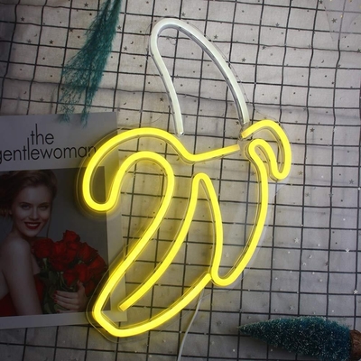 Customized Banana LED Neon Schild Wanddekoration für Nachtlicht Lebensdauer 50000 Stunden