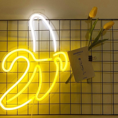 Customized Banana LED Neon Schild Wanddekoration für Nachtlicht Lebensdauer 50000 Stunden