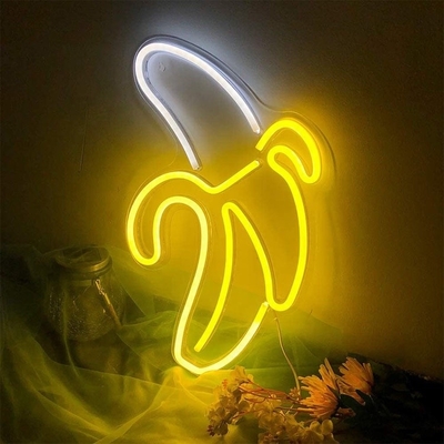 Customized Banana LED Neon Schild Wanddekoration für Nachtlicht Lebensdauer 50000 Stunden