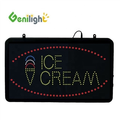 56*33 Panelgröße Genilight Eiscreme LED Acryl offenes Schild mit Touchscreen