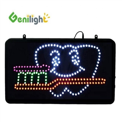 ABS-Open-Mold Genilight Oval 58*36cm LED Neon offenes Schild mit Zahn Logo
