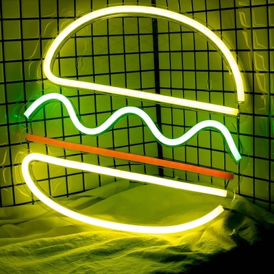 LED-Neon-Offenschein für Wanddekor 1 Stromverbrauch Hamburger Neonlicht
